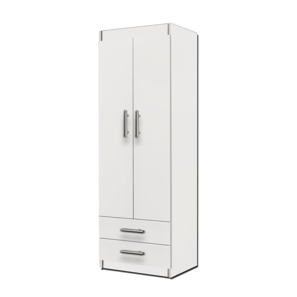 CLOSET 2 PUERTAS 2 CAJONES BLANCO